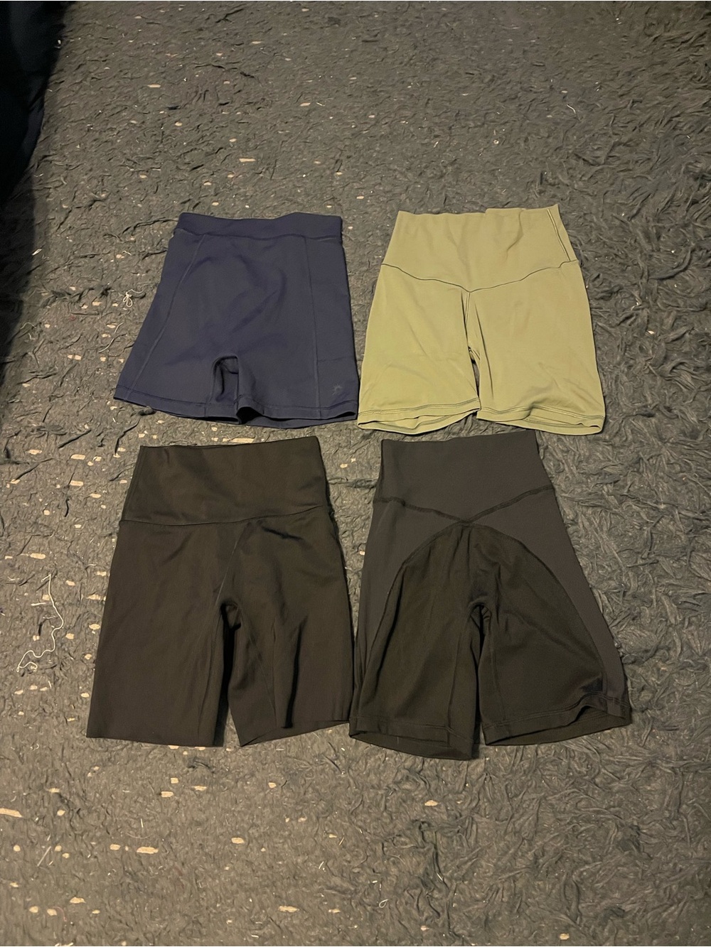 Women’s offline lot High-Waist Bike Shorts - Black, Navy & Olive size small